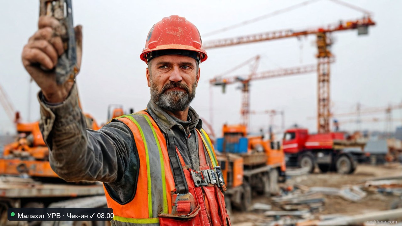 Мобильный терминал учёта рабочего времени в Москве — отметка бригады на объекте