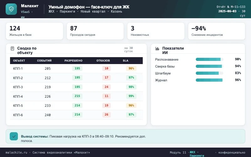 Отчёт за период — Система Малахит